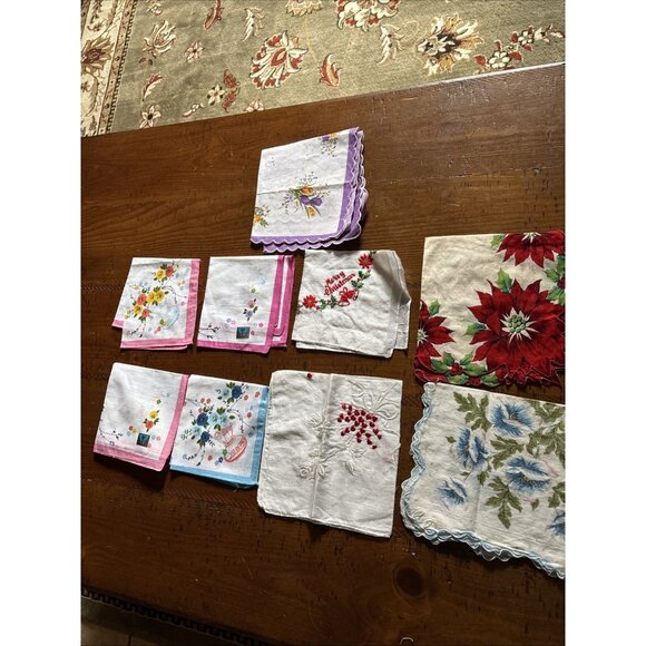 Unbranded Accessories - Collection Of Handkerchiefs Nine Total V-day Spring